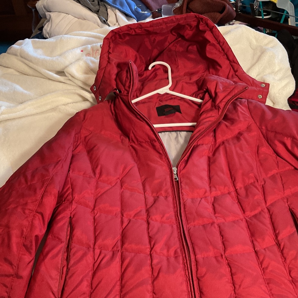 Red winter jacket size medium